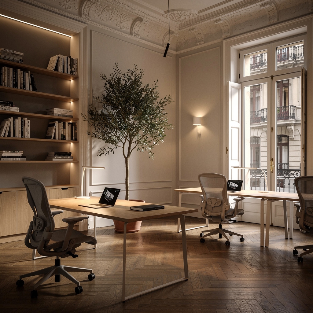 Interior del espacio de trabajo en Bilbao