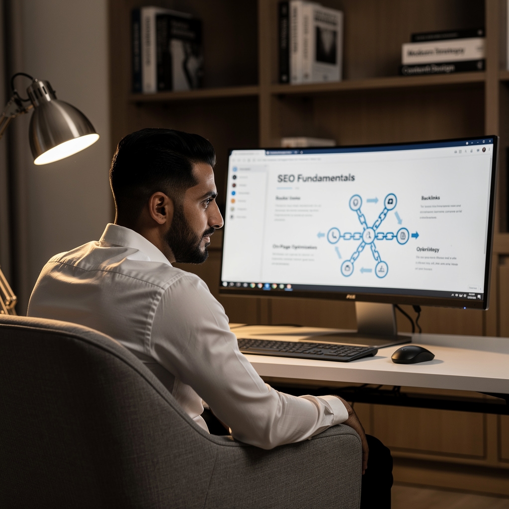 Sesión de aprendizaje online con pantalla de presentación